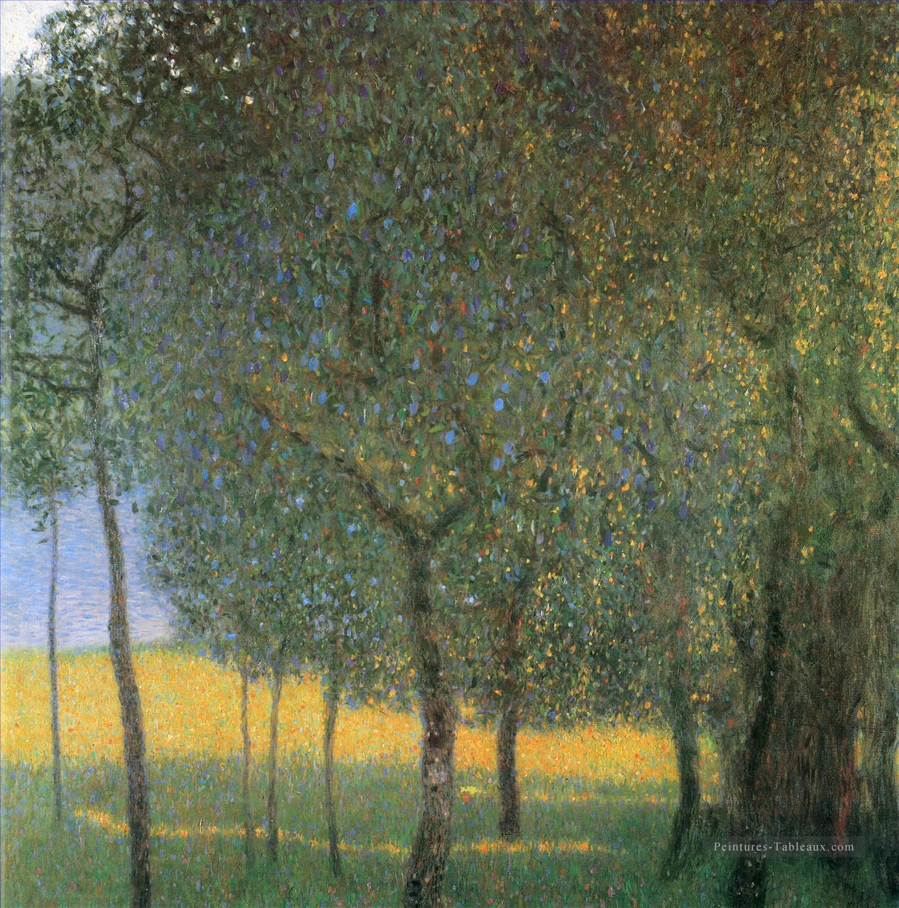 Arbres fruitiers Gustav Klimt Forêt Peintures à l'huile